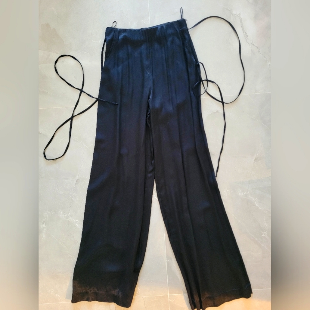 Zara pants with long tie strings